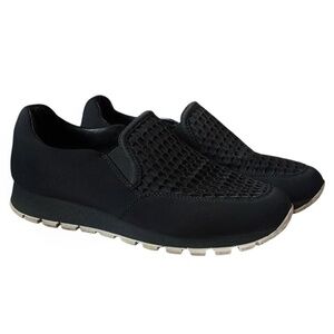 Prada Sport Womens‎ Black Mesh And Neoprene Slip On Sneakers Size 37 (US 7)